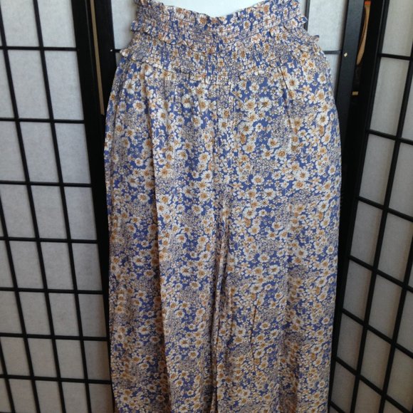 Gorgeous Comfy Print Smock Waist Wide Leg, Approx Inseam 29", NWOT - Picture 2 of 14